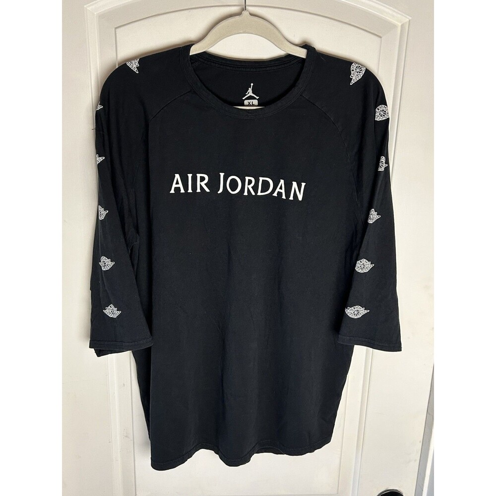 Air Jordan Red 3/4 Sleeve Graphic Shirt Men's 3XL Wings Logo